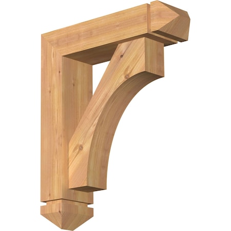 Westlake Arts And Crafts Smooth Bracket W/ Offset Brace, Western Red Cedar, 5 1/2W X 20D X 24H